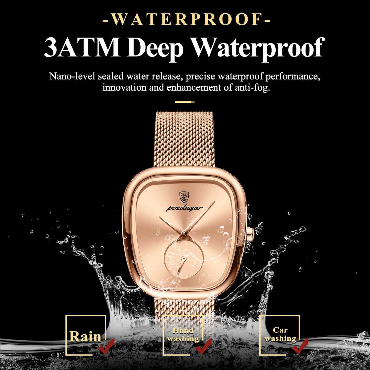 POEDAGAR Waterproof Watch