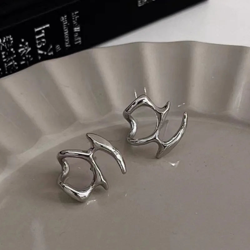 Y2K Irregular Liquid Earrings