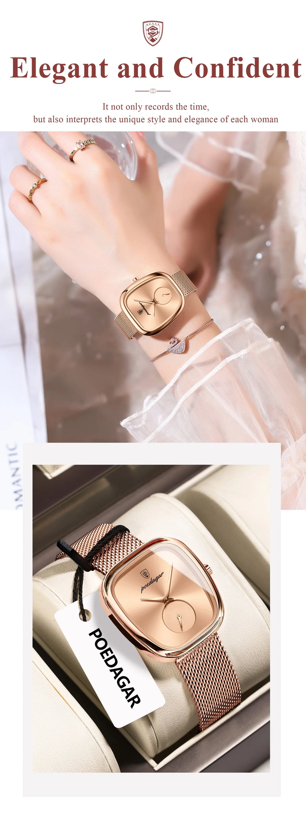 POEDAGAR Waterproof Watch