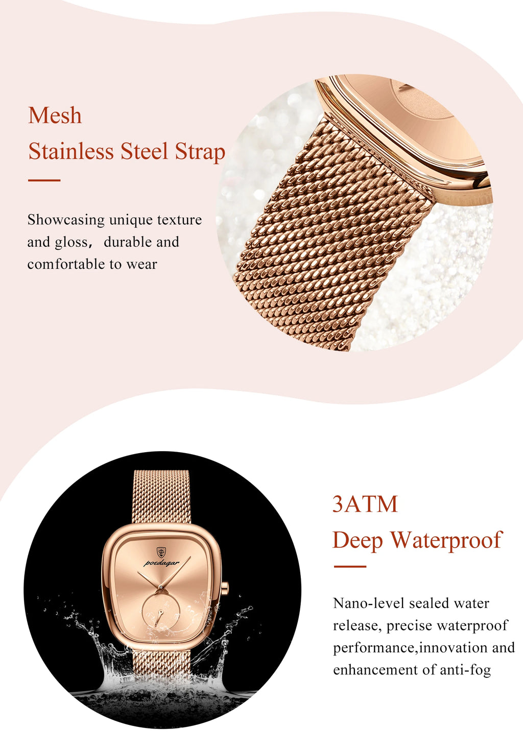 POEDAGAR Waterproof Watch