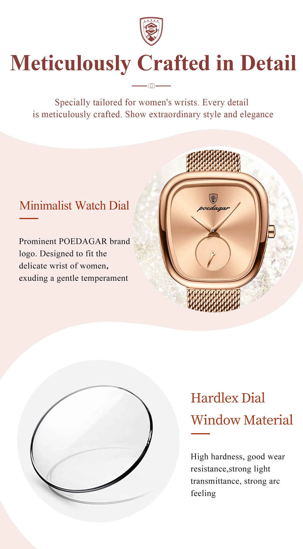 POEDAGAR Waterproof Watch