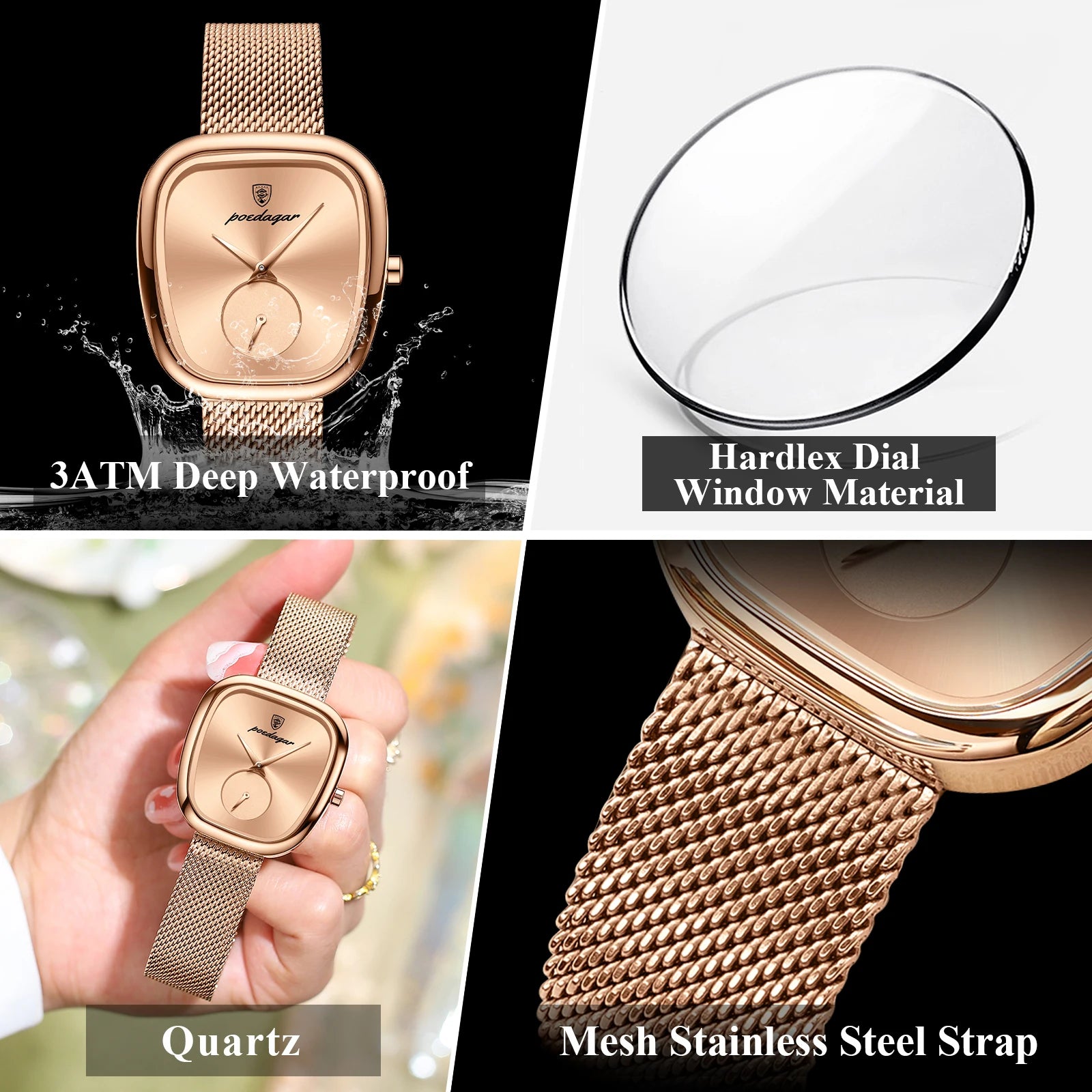 POEDAGAR Waterproof Watch